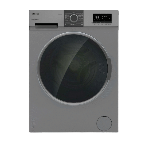 غسالة فيستيل 9 كيلو امامي انفيرتر فضي تركي