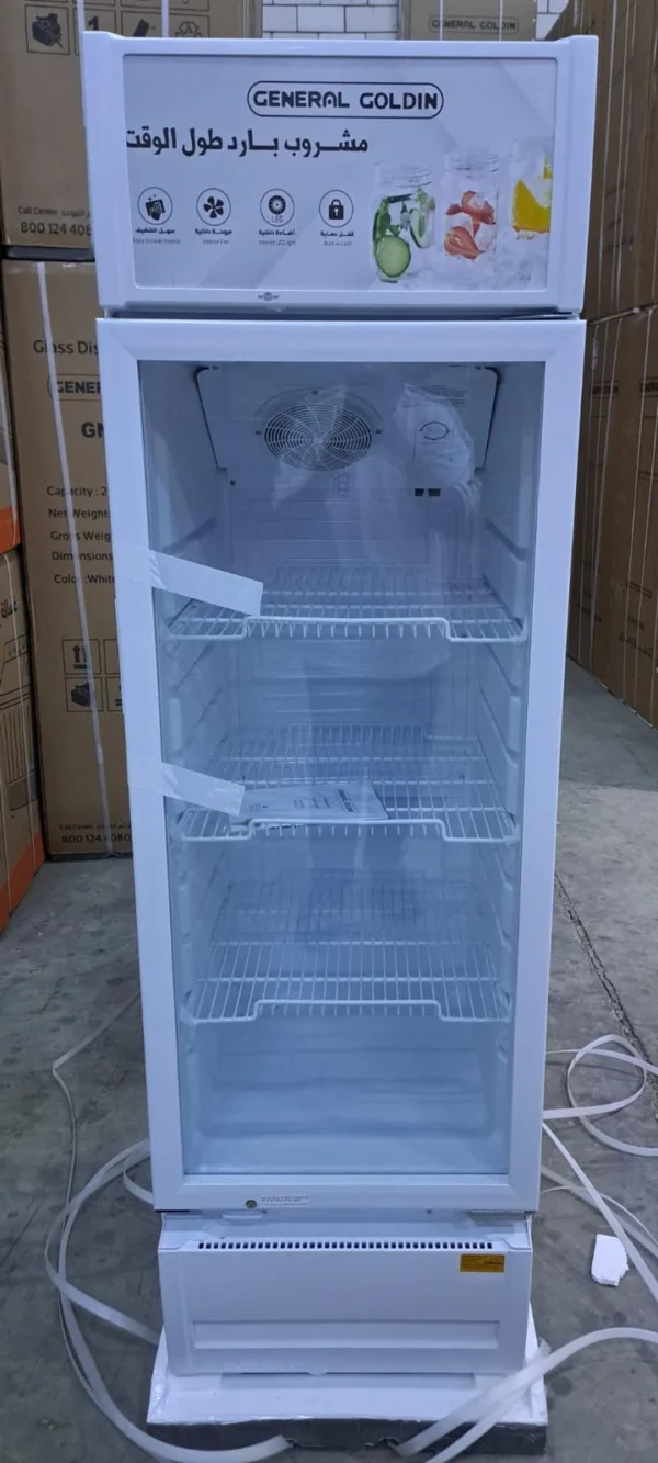 ثلاجة عرض زجاج جنرال جولدن 211 لتر 7 قدم